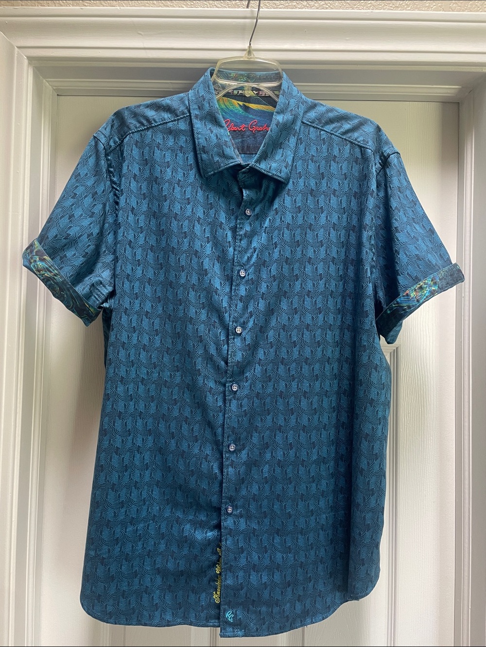 Robert Graham  Button-Down Short Sleeve Shirt Size 2XL Classic Fit